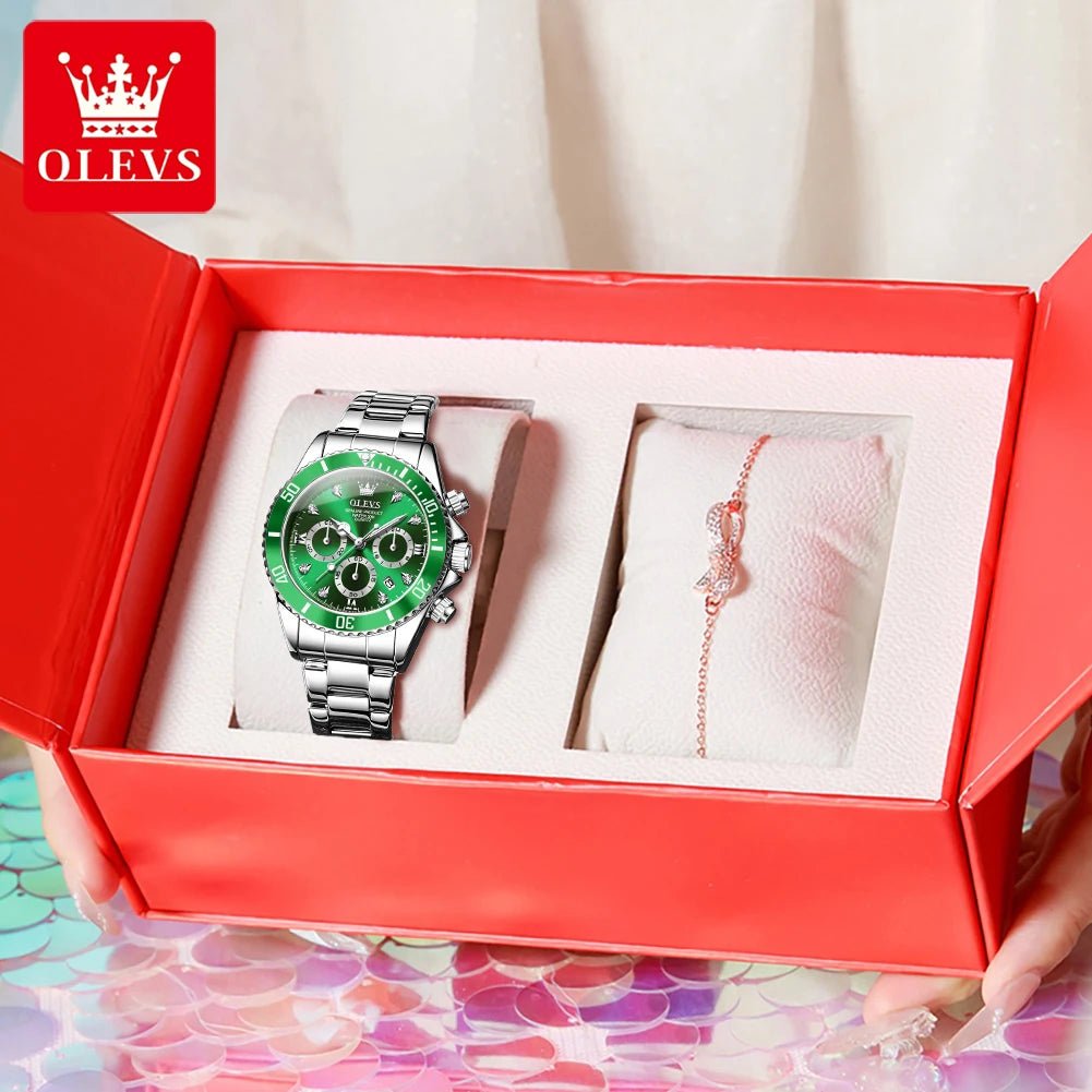 OLEVS Women Watch 5632 – Elegant Original Quartz Chronograph - Dan&