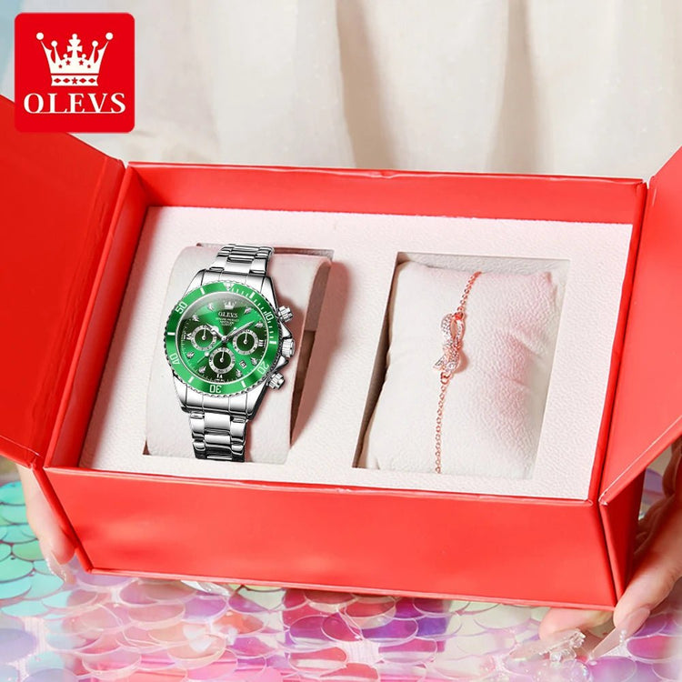 OLEVS Women Watch 5632 – Elegant Original Quartz Chronograph - Dan&