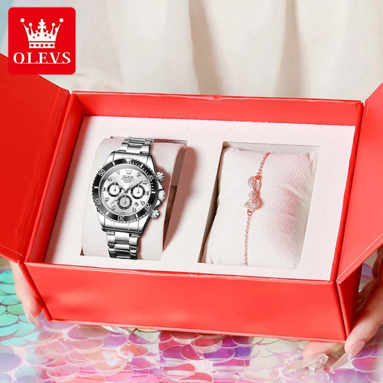 OLEVS Women Watch 5632 – Elegant Original Quartz Chronograph - Dan&