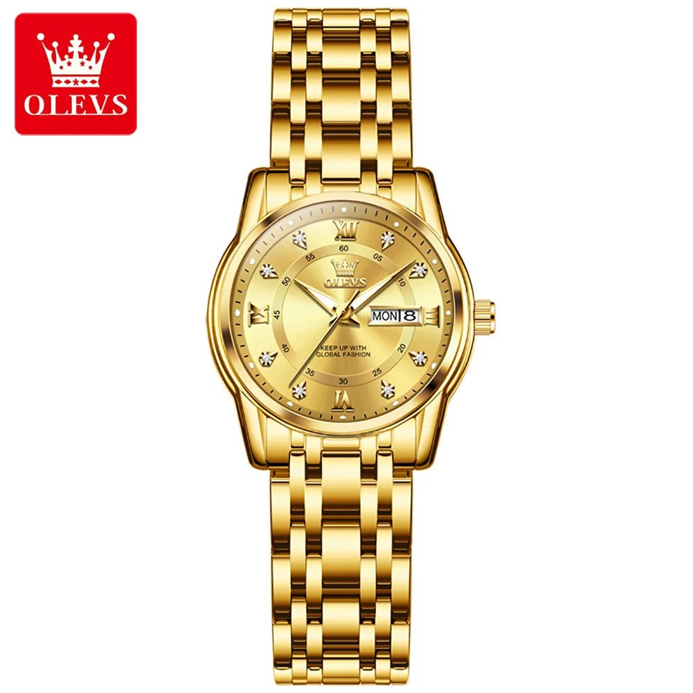 OLEVS Women Watch – Waterproof Quartz Roman Dial 5513 - Dan&