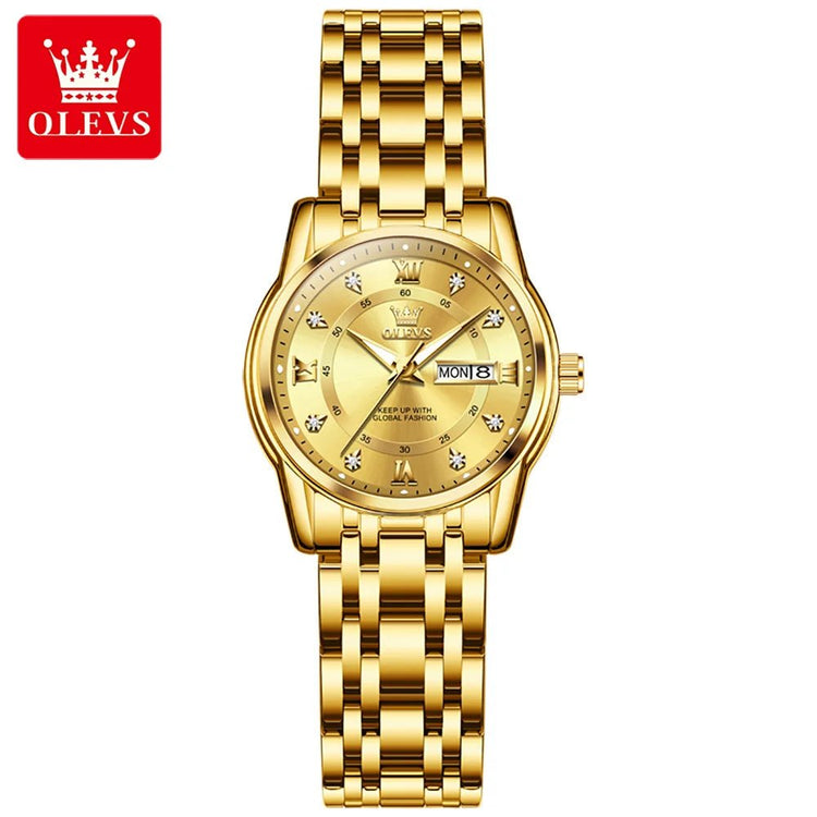 OLEVS Women Watch – Waterproof Quartz Roman Dial 5513 - Dan&