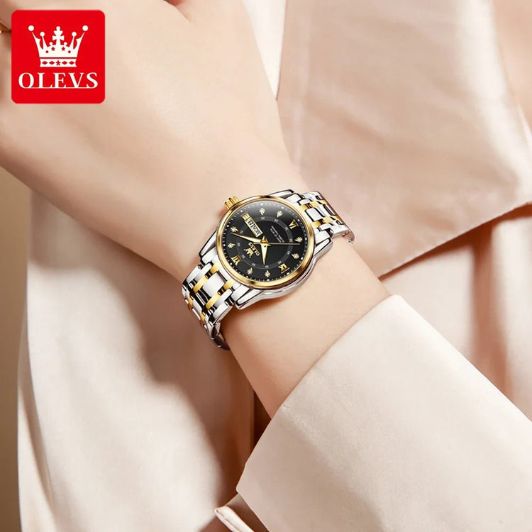 OLEVS Women Watch – Waterproof Quartz Roman Dial 5513 - Dan&