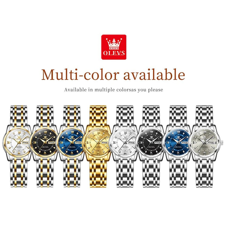 OLEVS Women Watch – Waterproof Quartz Roman Dial 5513 - Dan&