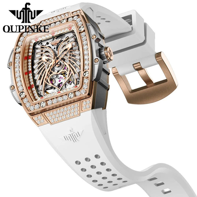 OUPINKE Women Watch Gift Box Set – Diamond Dial Automatic - Dan&