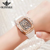 OUPINKE Women Watch Gift Box Set – Diamond Dial Automatic - Dan&
