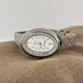 Pigeon Egg Watch – 2025 Diamond Plaid Leather Fashion Versa - Dan&