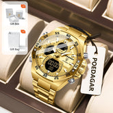 POEDAGAR Men Watch – Sport LED Waterproof Quartz Wristwatch - Dan&