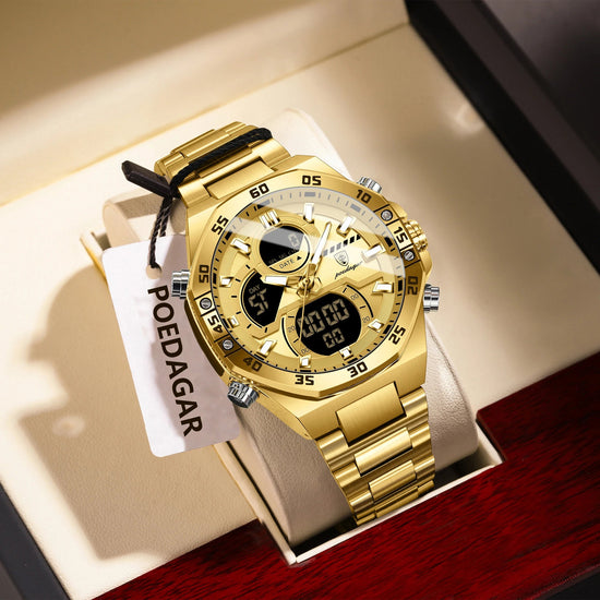 POEDAGAR Men Watch – Sport LED Waterproof Quartz Wristwatch - Dan&