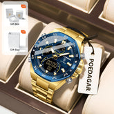 POEDAGAR Men Watch – Sport LED Waterproof Quartz Wristwatch - Dan&