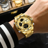 POEDAGAR Men Watch – Sport LED Waterproof Quartz Wristwatch - Dan&